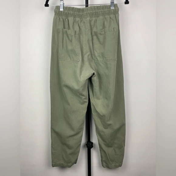 Zara Green Pull On Elastic Drawstring Waist Jogger Style Trousers - Picture 9 of 11